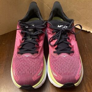 Hoka Women's Fuchsia and Black Athletic Shoes
